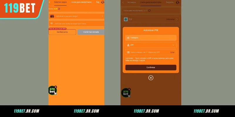 Adicionar a Conta para Recebimento