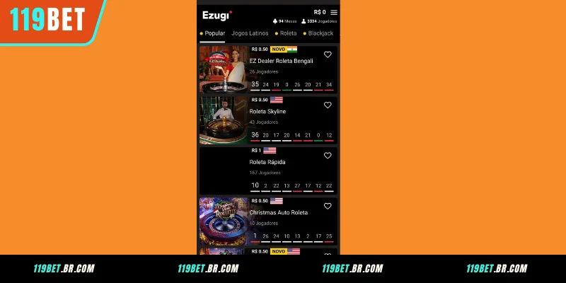 Por Que Você Vai Adorar o Ezugi Jogo Ao Vivo na 119BET